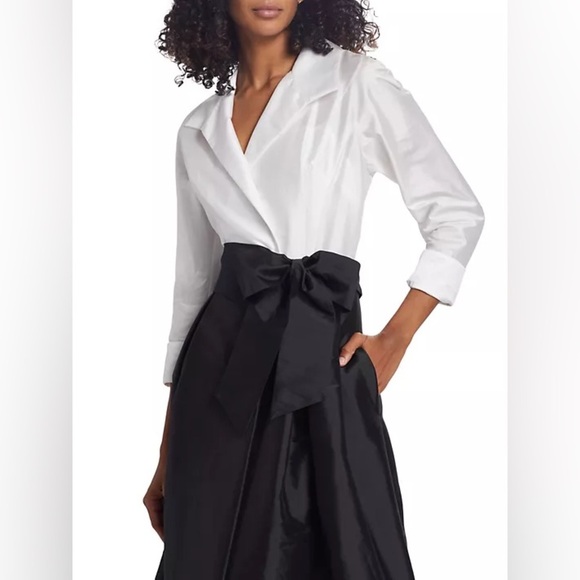 Teri Jon by Rickie Freeman
Taffeta Two-Tone Shirt Gown - Picture 6 of 14